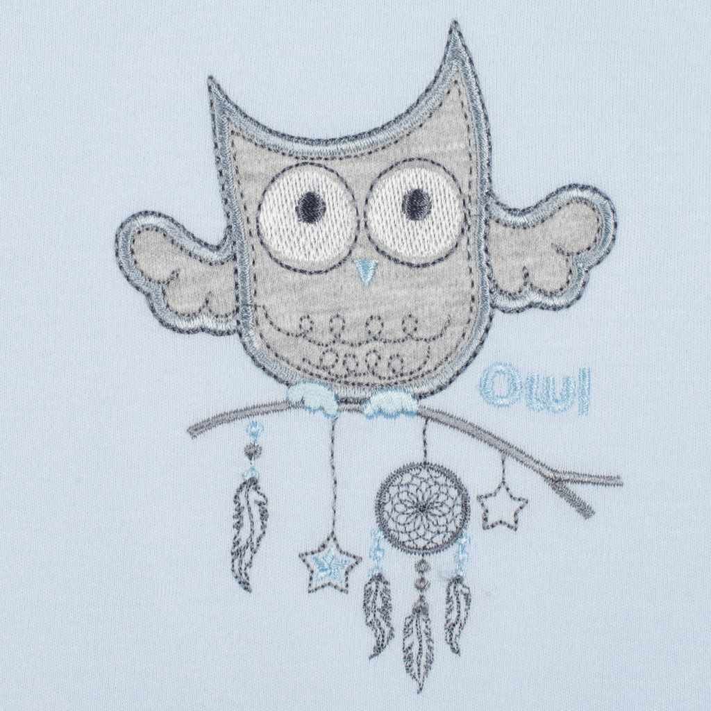 Kojenecké dupačky New Baby Owl modré 80 (9-12m) - obrázek 2