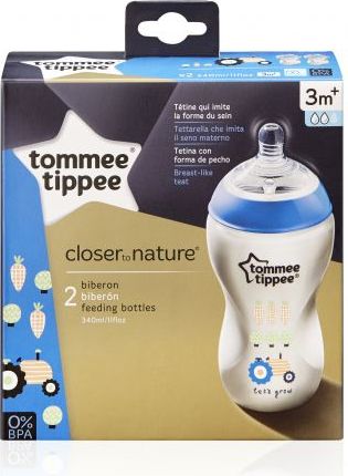 Tommee Tippee C2N 3m+ 340 ml kojenecká láhev s obrázky 2 ks - obrázek 3