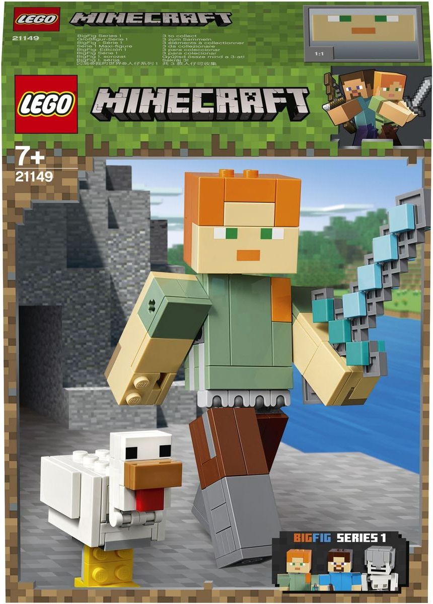 LEGO Minecraft 21149 velká figurka Alex s kuřetem - obrázek 1