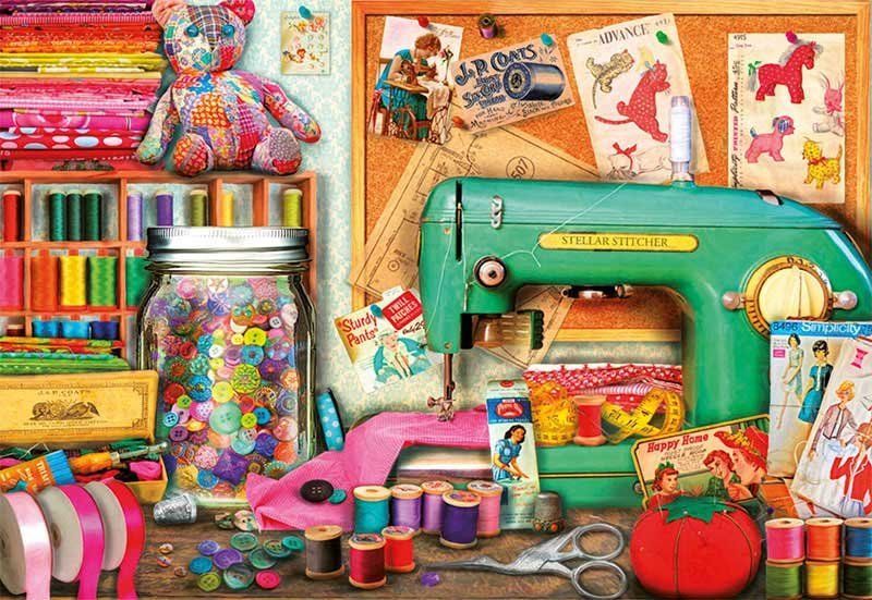 EDUCA Puzzle Šicí koutek 1000 dílků - obrázek 1