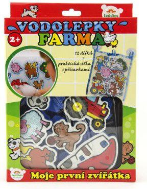 Teddies Vodolepky Moje první zvířátka farma pěnová sada se síťkou 12ks v krabici MPZ - obrázek 3