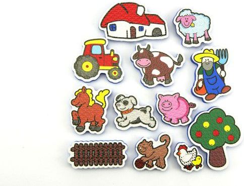 Teddies Vodolepky Moje první zvířátka farma pěnová sada se síťkou 12ks v krabici MPZ - obrázek 4