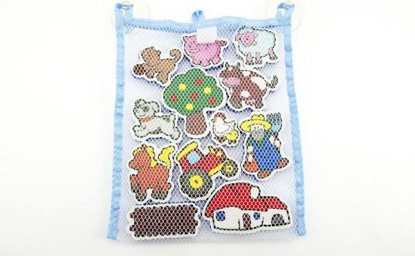 Teddies Vodolepky Moje první zvířátka farma pěnová sada se síťkou 12ks v krabici MPZ - obrázek 5