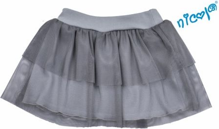 Kojenecká sukně Nicol, Baletka - šedá, Velikost koj. oblečení 92 (18-24m) - obrázek 1