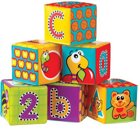 PLAYGRO Měkké pěnové kostky nové 6 ks - obrázek 1