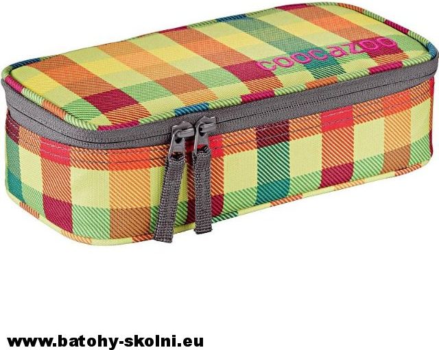 Studentský školní penál CoocaZoo PencilDenzel Hip To Be Square Green - obrázek 2