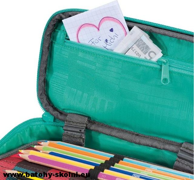 Studentský školní penál CoocaZoo PencilDenzel Hip To Be Square Green - obrázek 3