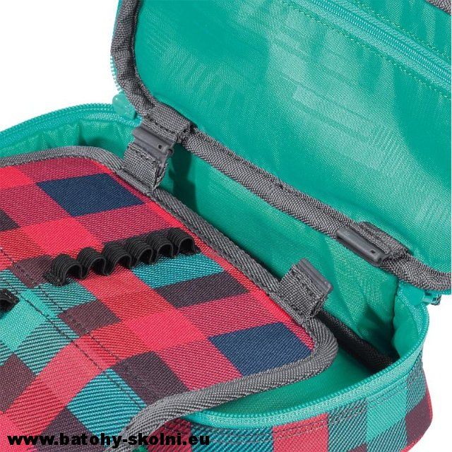 Studentský školní penál CoocaZoo PencilDenzel Hip To Be Square Green - obrázek 5