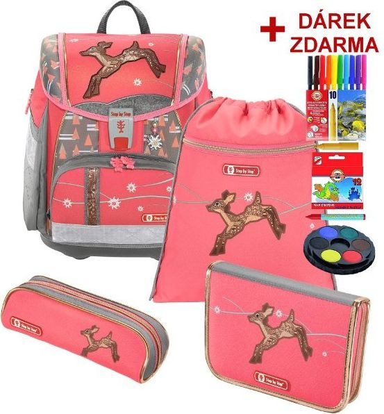 Školní aktovka Srneček TOUCH2 4-dílný set Hama Step by Step - obrázek 1