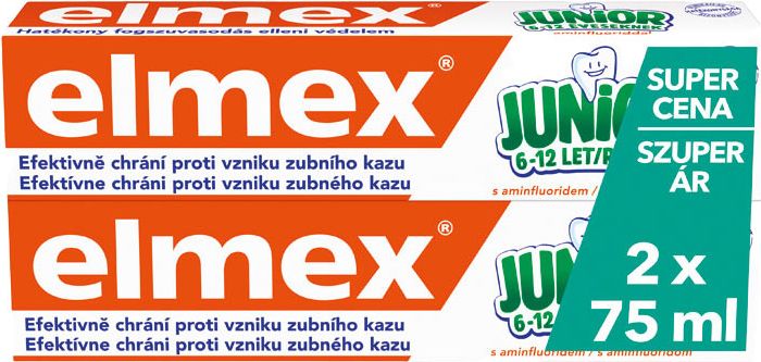 ELMEX Junior duopack 2x75 ml Zubní pasta - obrázek 1