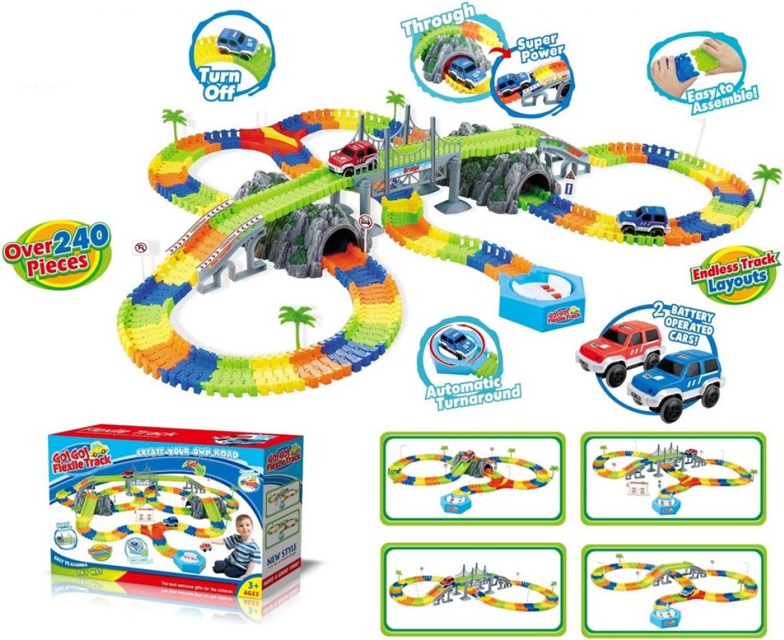 Alltoys Variabilní dráha 240 dílů s tunely a točnou - obrázek 1