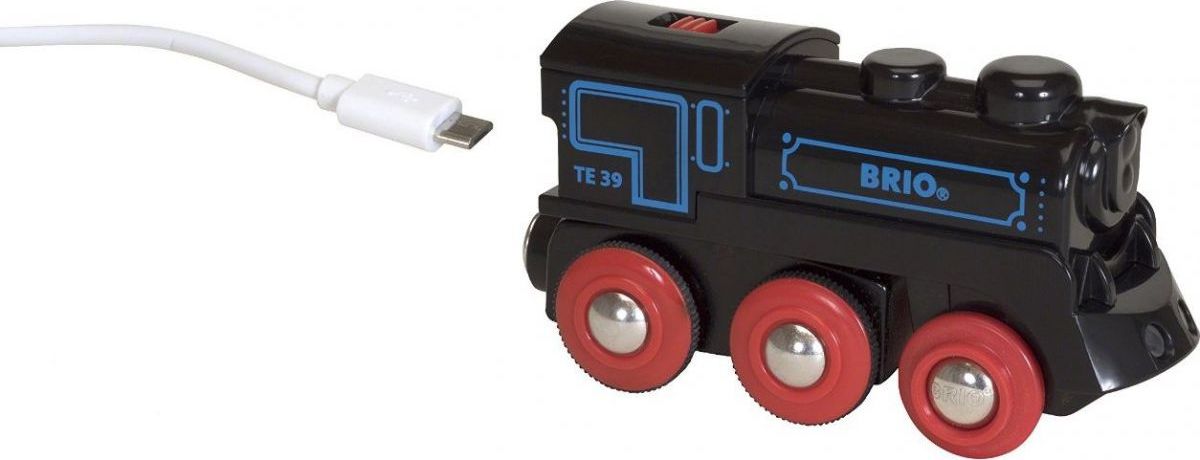 BRIO černá lokomotiva se zdrojem a mini USB 33599 - obrázek 1