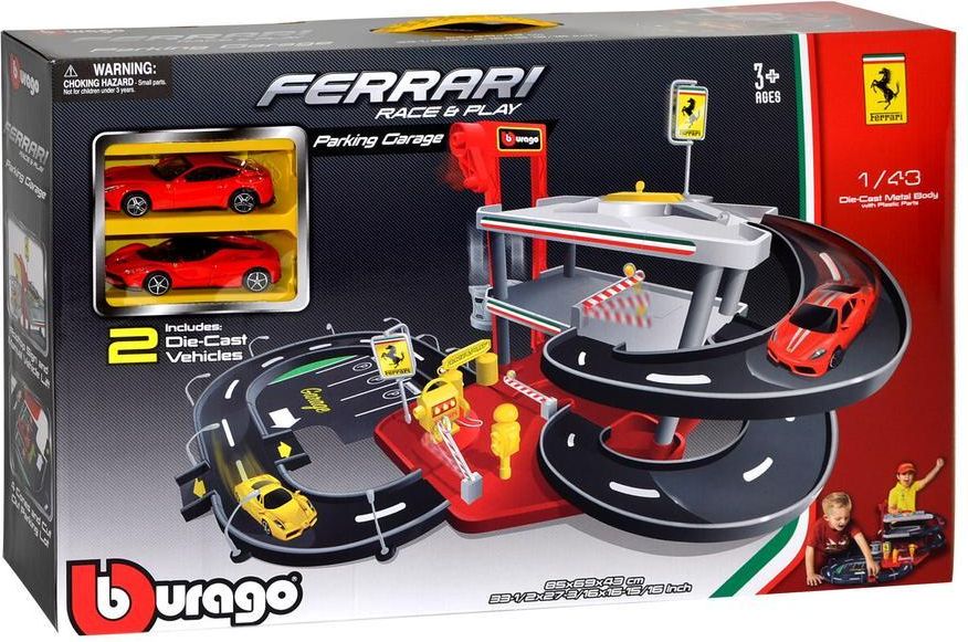 Bburago Bburago Ferrari Race & Play garáž+2auta v krabičce 1:43 - obrázek 2