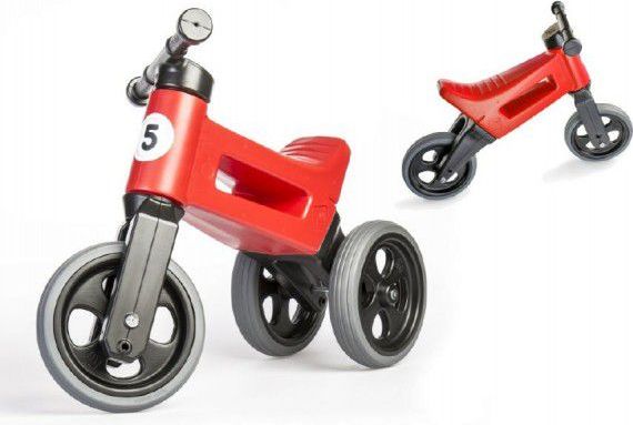 Teddies Funny Wheels Sport 2v1 červené s gumovými koly - obrázek 1
