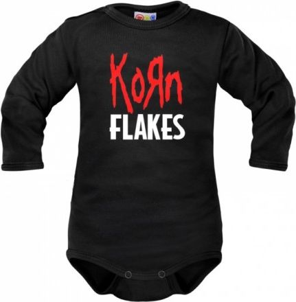 Body dlouhý rukáv Dejna Korn flakes - černé, Velikost koj. oblečení 86 (12-18m) - obrázek 1
