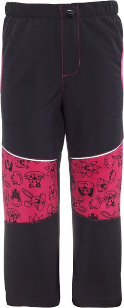 good2go softshellové kalhoty Černé/růžové - obrázek 1