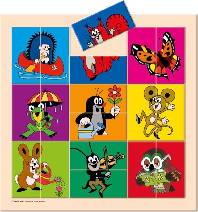 BINO Puzzle dvojice Krtek a přátelé - obrázek 1