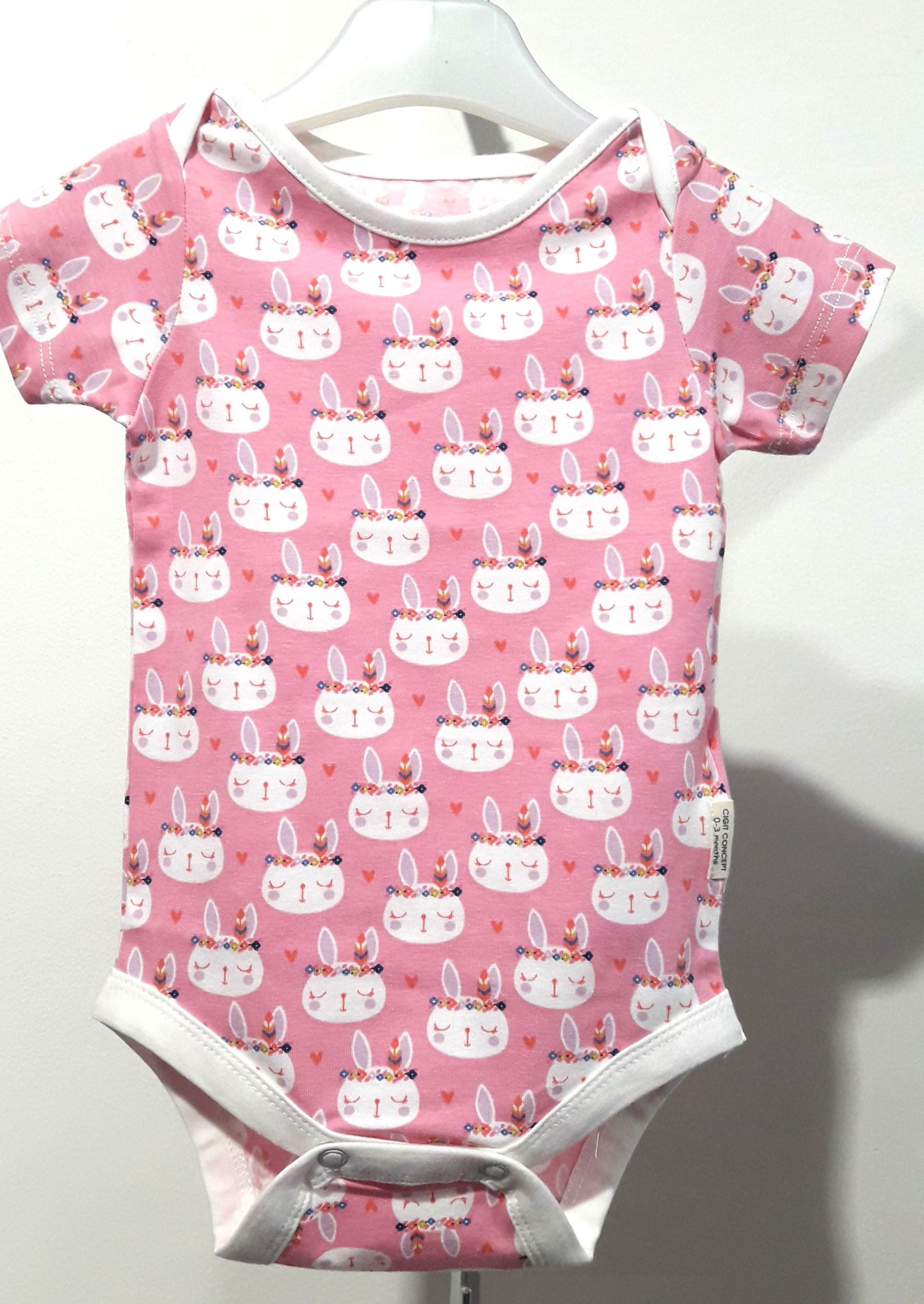 Kojenecké body 61511 Cigit Kids - 9-12měsíců/ 75-80/Růžová/100% Bavlna - obrázek 1