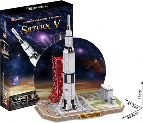 CubicFun 3D puzzle Raketa Saturn V 68 ks - obrázek 1