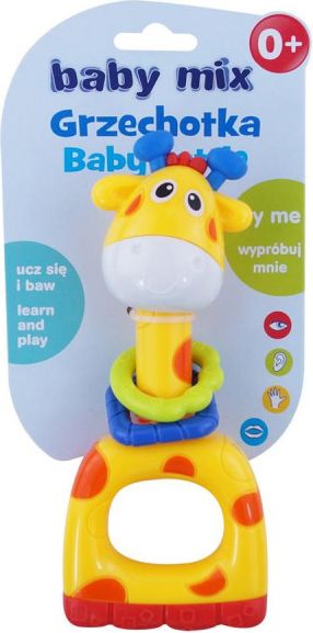 BABY MIX Dětské chrastítko Baby Mix žlutá žirafa - obrázek 1