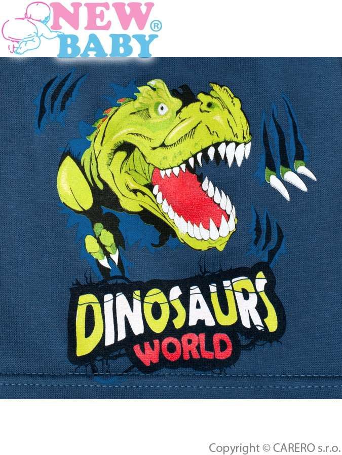 Jarní dětská čepička New Baby dino modrá 104 (3-4r) - obrázek 3