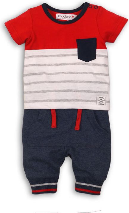 Minoti Chlapecký set, tepláky a tričko červená 56/62 - obrázek 1