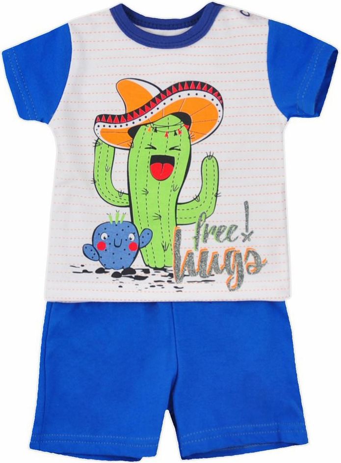 Letní soupravička Koala Cactus Summer modrá 68 (4-6m) - obrázek 1