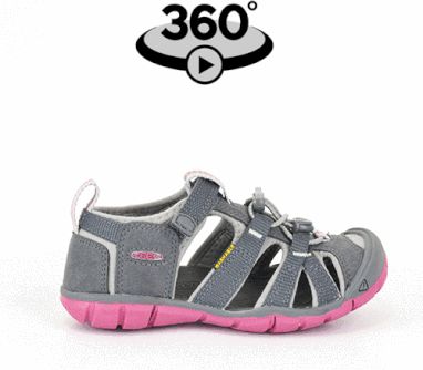 Keen Dětské sandály SEACAMP II CNX JR, steel grey/rapture rose šedá 32/33 - obrázek 2