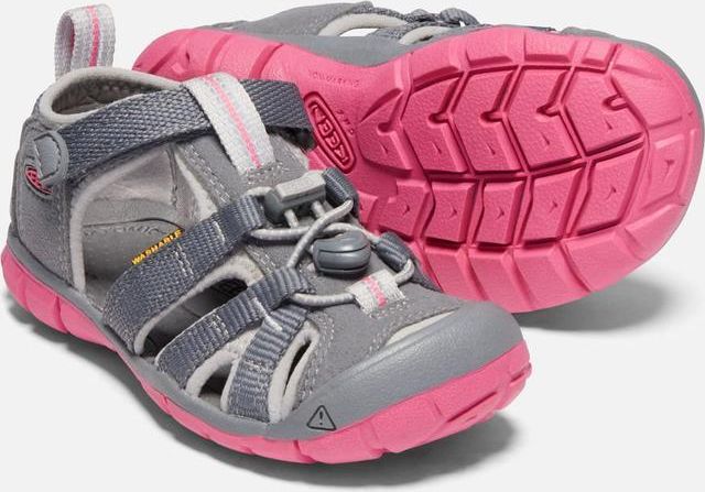Keen Dětské sandály SEACAMP II CNX JR, steel grey/rapture rose šedá 32/33 - obrázek 3