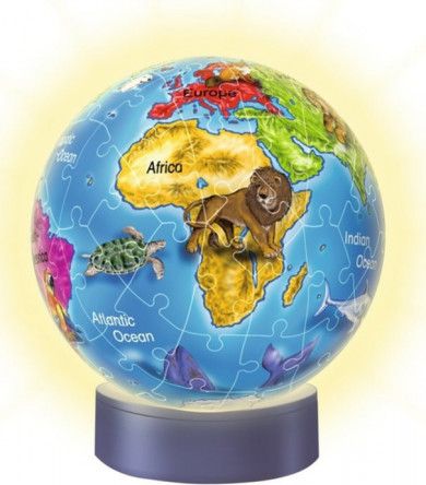 RAVENSBURGER Svítící puzzleball Globus 72 dílků - obrázek 1