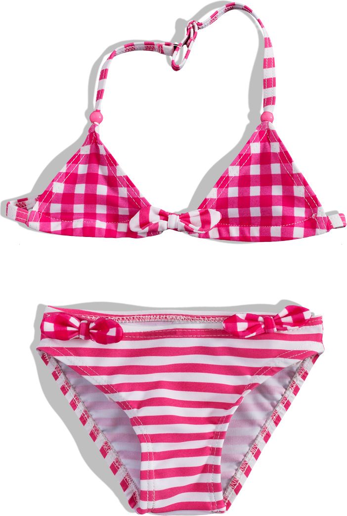 Dívčí dvoudílné plavky PEBBLESTONE růžové Velikost: 110 - obrázek 1