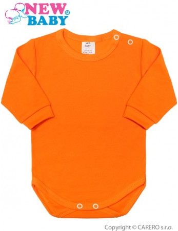 Kojenecké body s dlouhým rukávem New Baby oranžové, Oranžová, 68 (4-6m) - obrázek 1