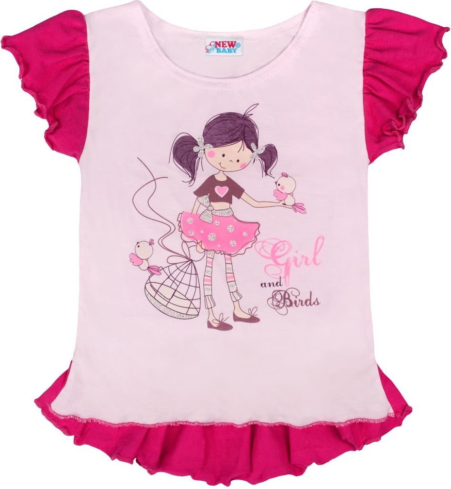 Dětská letní tunika New Baby Girl růžová 140 (9-10 let) - obrázek 1