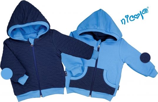Dětská bunda Nicol oboustranná, Car - granát/modrá - obrázek 1