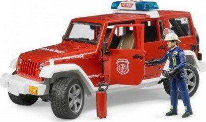 Bruder Červený požární vůž JEEP WRANGLER s panáčkem - obrázek 4