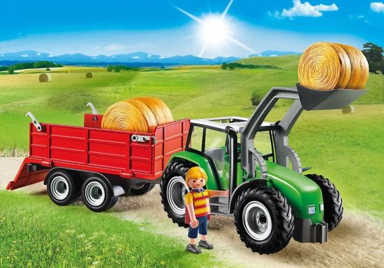 PLAYMOBIL Velký traktor s přívěsem 6130 - obrázek 1