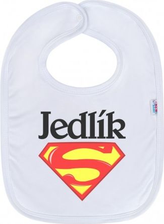 Kojenecký bavlněný bryndák New Baby Jedlík, Bílá - obrázek 1