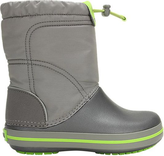 Crocs dětské šedé sněhule Crocband Lodgepoint Smoke/Graphite - 29/30 - obrázek 2