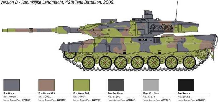 ITALERI Model Kit tank 6567 - Leopard 2A6 (1:35) - obrázek 3