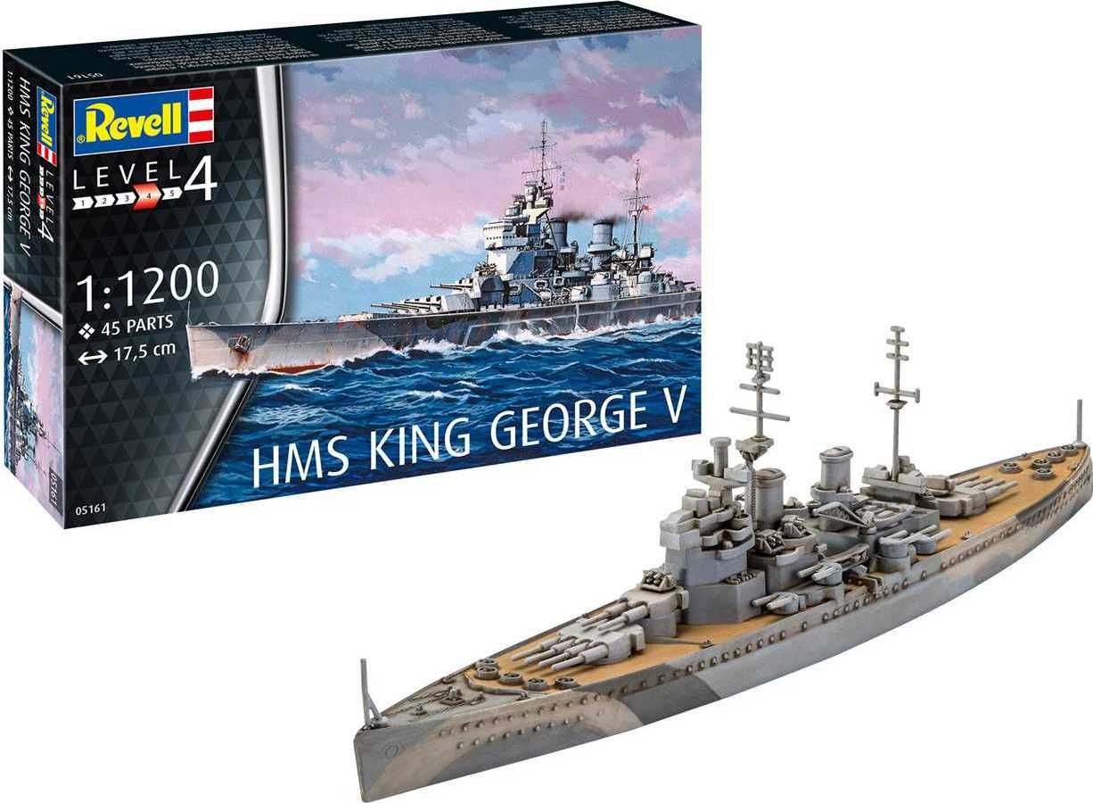 REVELL ModelSet loď 65161 - HMS King George V (1:1200) - obrázek 7