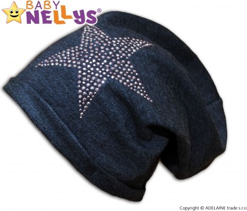 Bavlněná čepička Baby Nellys ® - Hvězdička růžová - obrázek 1