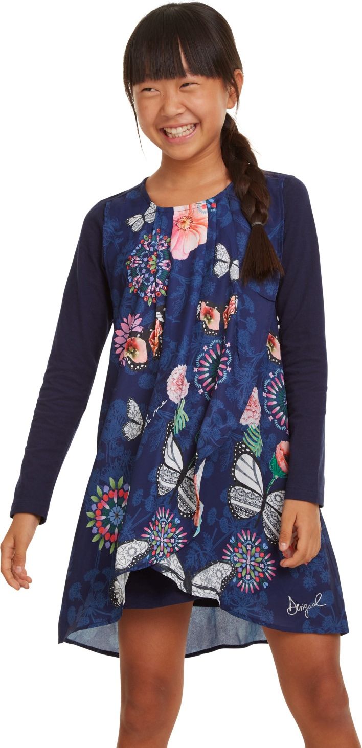 Desigual modré dívčí šaty Vest Minime - 13/14 - obrázek 1