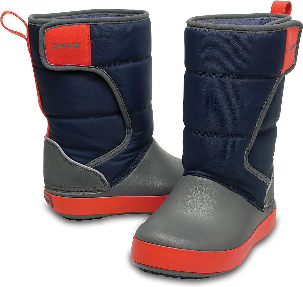 Crocs modré chlapecké sněhule LodgePoint Snow Boot K Navy/Slate Grey - 30/31 - obrázek 3