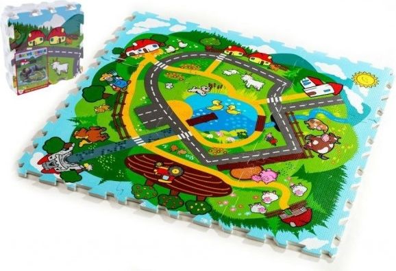 Teddies Pěnové puzzle Město Moje první zvířátka 30x30x1,2cm 9ks MPZ - obrázek 1