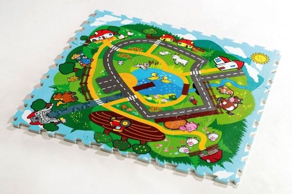 Teddies Pěnové puzzle Město Moje první zvířátka 30x30x1,2cm 9ks MPZ - obrázek 2