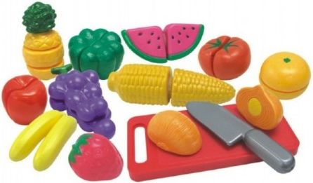 Ovoce a zelenina krájecí s náčiním plast 25ks v krabici - obrázek 1