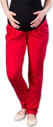 Těhotenské kalhoty/tepláky Gregx, Awan s kapsami - červené, vel. S - obrázek 1