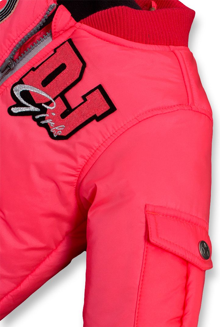 Dívčí zimní bunda bomber DIRKJE EVERY MOMENT růžová coral Velikost: 116 - obrázek 6