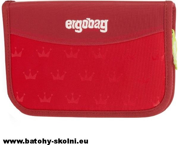 Jednopatrový vybavený školní penál červený Ergobag - obrázek 1