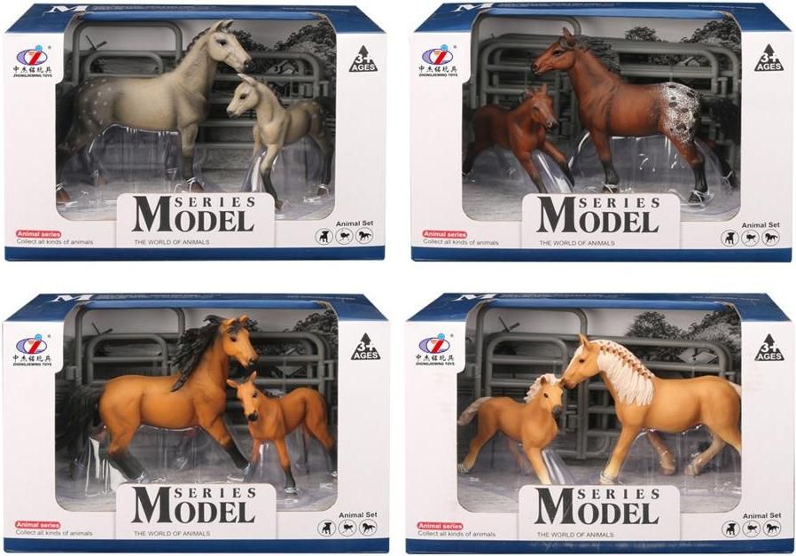 Sada figurek Model Svět zvířat 2 kůň+hříbě - obrázek 1